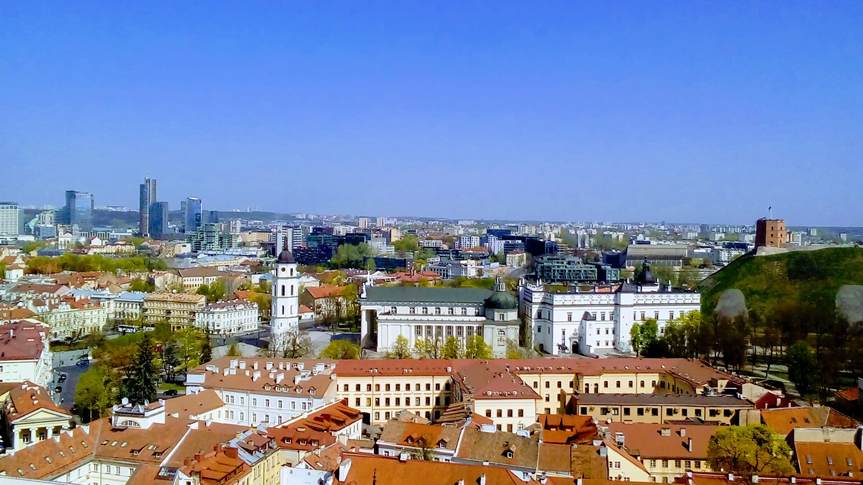 Panoramica del centro storico di Vilnius